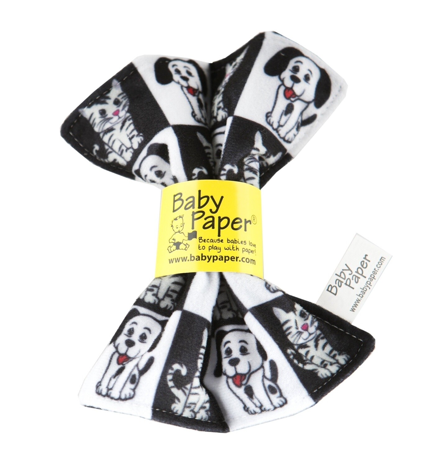 Baby Paper: Black/White Pets