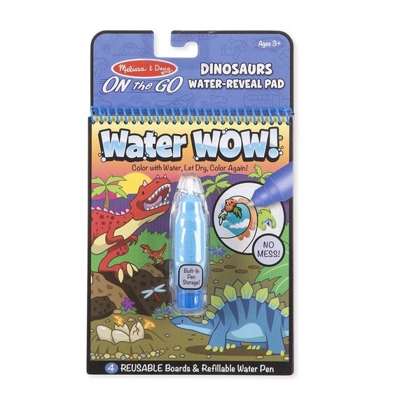 Melissa &amp; Doug water wow on the go book- dinosaurs