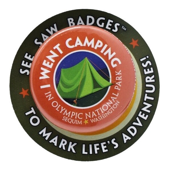 Channel Craft See Saw Badge- I went camping in Olympic National Park