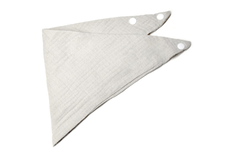 Infant Muslin Bandana Bib- Grey