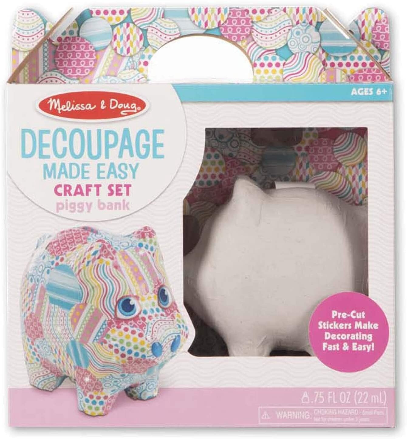 Melissa &amp; Doug decoupage made easy- piggy bank