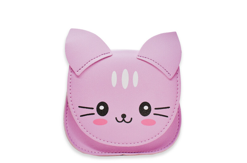 Cat Vinyl Crossbody Purse- Lavender