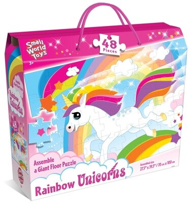 Small World Toys Rainbow Unicorn Floor Puzzle- 48Pc