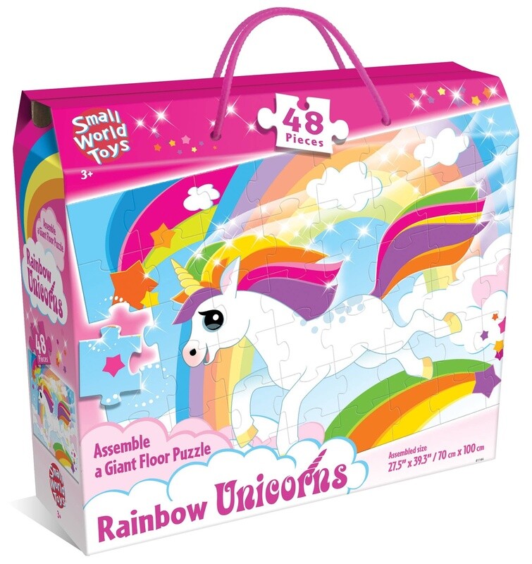 Small World Toys Rainbow Unicorn Floor Puzzle- 48Pc