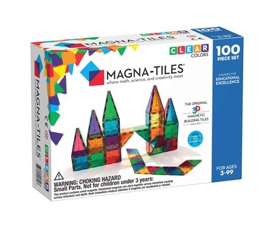 Magna-Tiles 100 piece set- clear colors