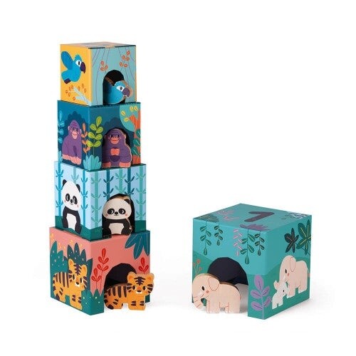 Janod Pyramid &amp; Animal Figurine