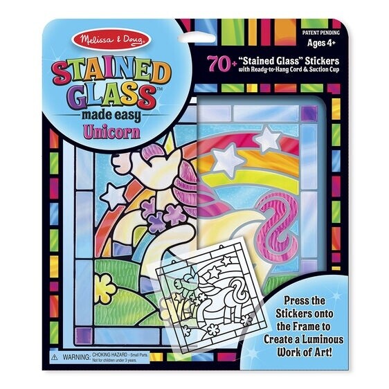Melissa &amp; Doug stained glass made easy- unicorn