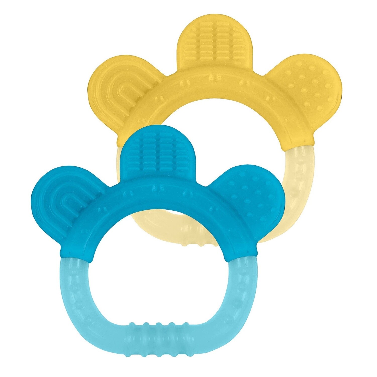 Green Sprouts 2 Pack Silicone Teether - aqua/yellow