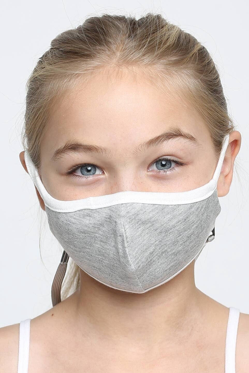 Kids Fabric Non-Medical Face Mask- Heather Grey