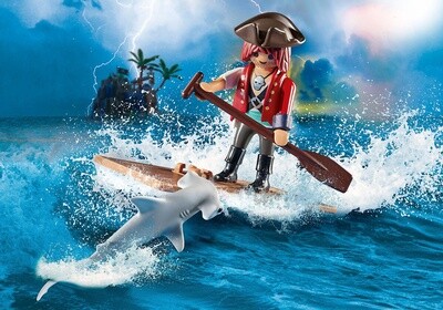 Playmobil Pirate with Raft