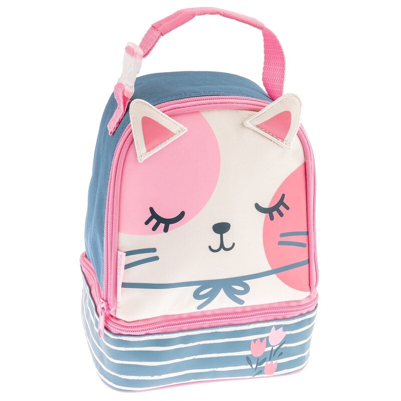 Stephen Joseph Sidekick Lunchbag- Pink/Blue Cat