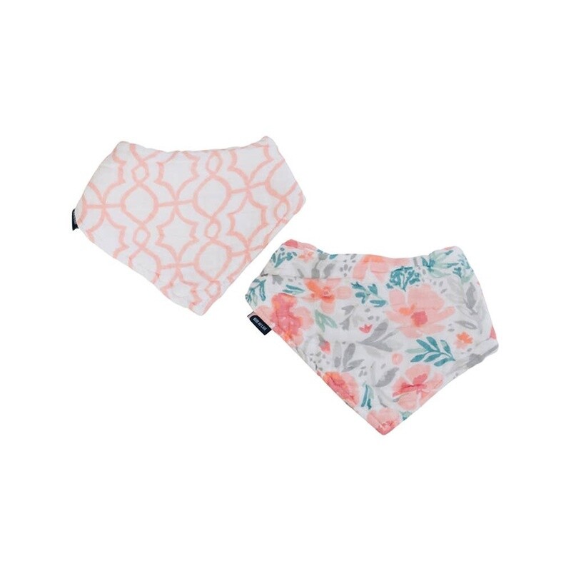 Bebe Au Lait - Floret + Trellis Bandana Bib Set