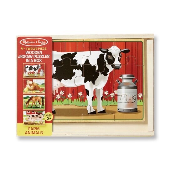 Melissa &amp; Doug farm animal puzzles in a box