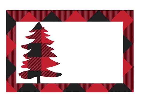 Gift Enclosure Card- Buffalo Plaid Tree
