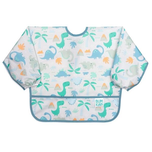 Bumkins sleeved bib- dinosaur