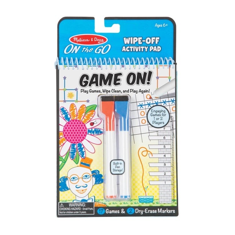 On-the-go wipe-off reusable games