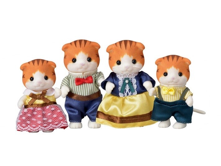 Calico Critter Maple Cat Family