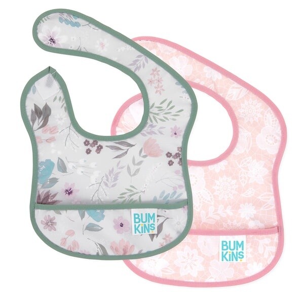 Bumkins starter bib 2pk- Floral Lace