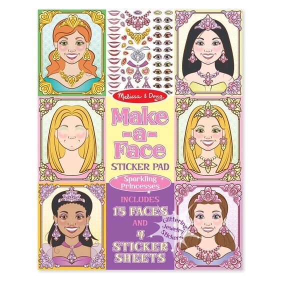 Melissa &amp; Doug princess make a face sticker pad