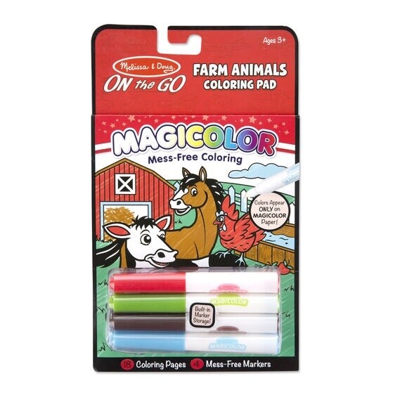 Melissa &amp; Doug on the go magicolor book- farm