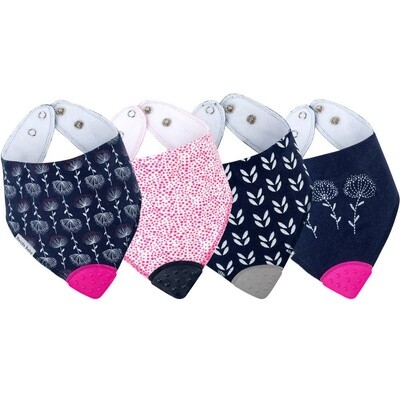 Bazzle Baby - Bandana Bib with Teether 4-Pack