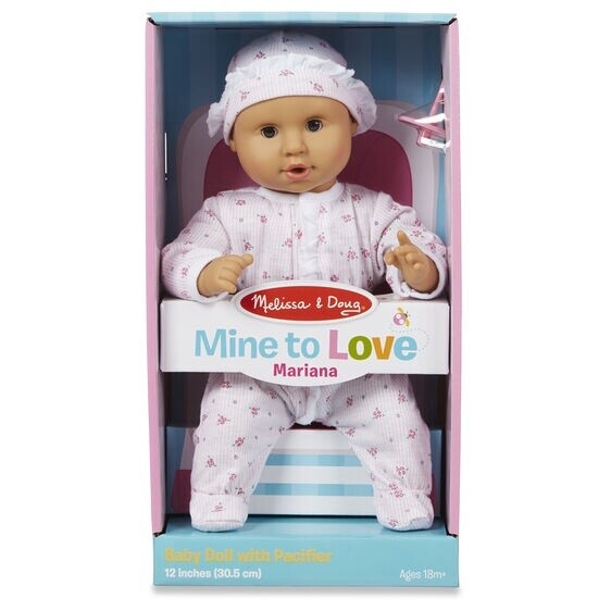 Melissa &amp; Doug 12&quot; mine to love doll- Mariana