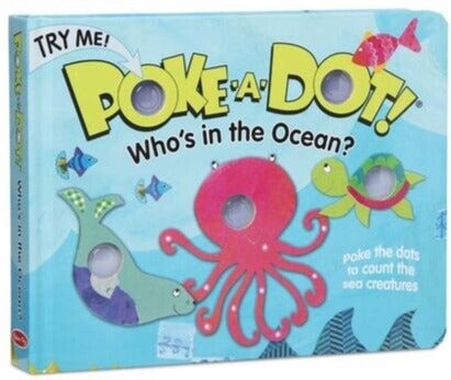 Melissa & Doug poke-a-dot book- Who's in the Ocean?