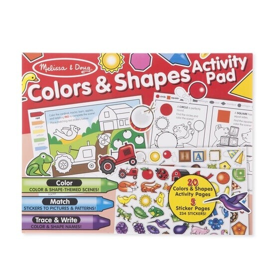 Melissa &amp; Doug activity sticker pad- Colors &amp; Shapes