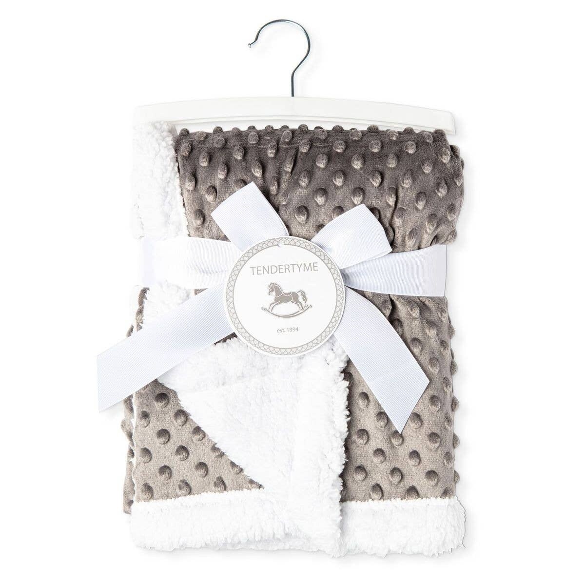 Rose Textiles - Popcorn Sherpa Blanket - Charcoal