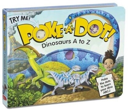 Melissa &amp; Doug poke-a-dot book- Dinosaurs A to Z