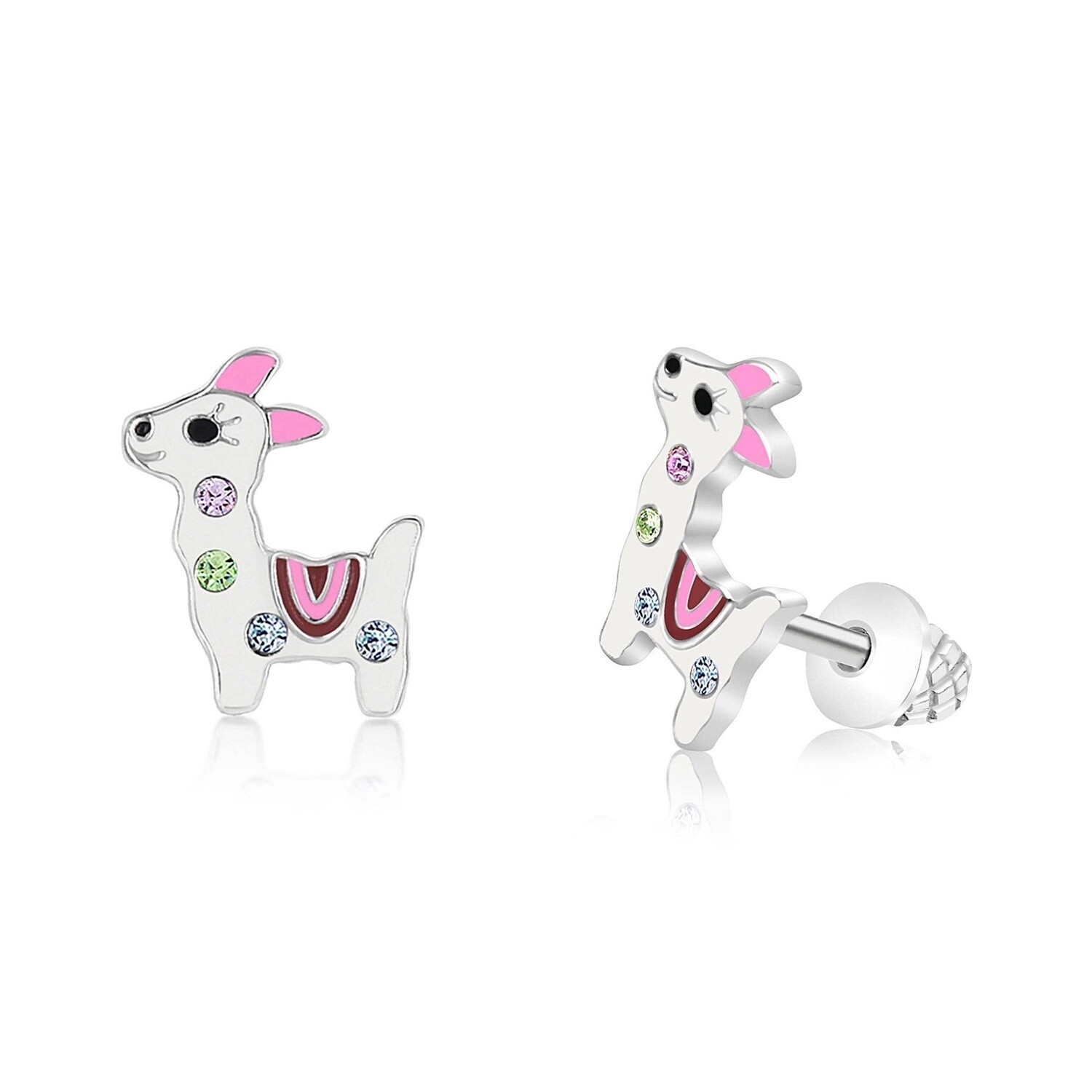 Chanteur - White Llama Stud Earrings