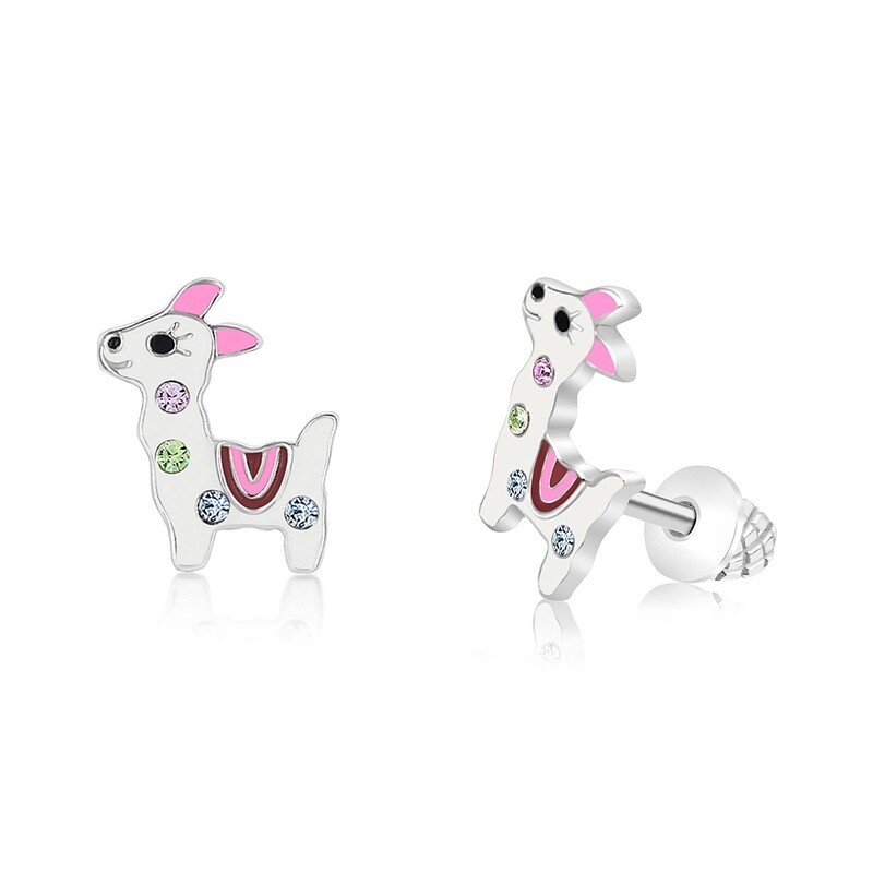 Chanteur - White Llama Stud Earrings