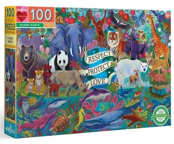 eeBoo 100 piece puzzle- Planet Earth