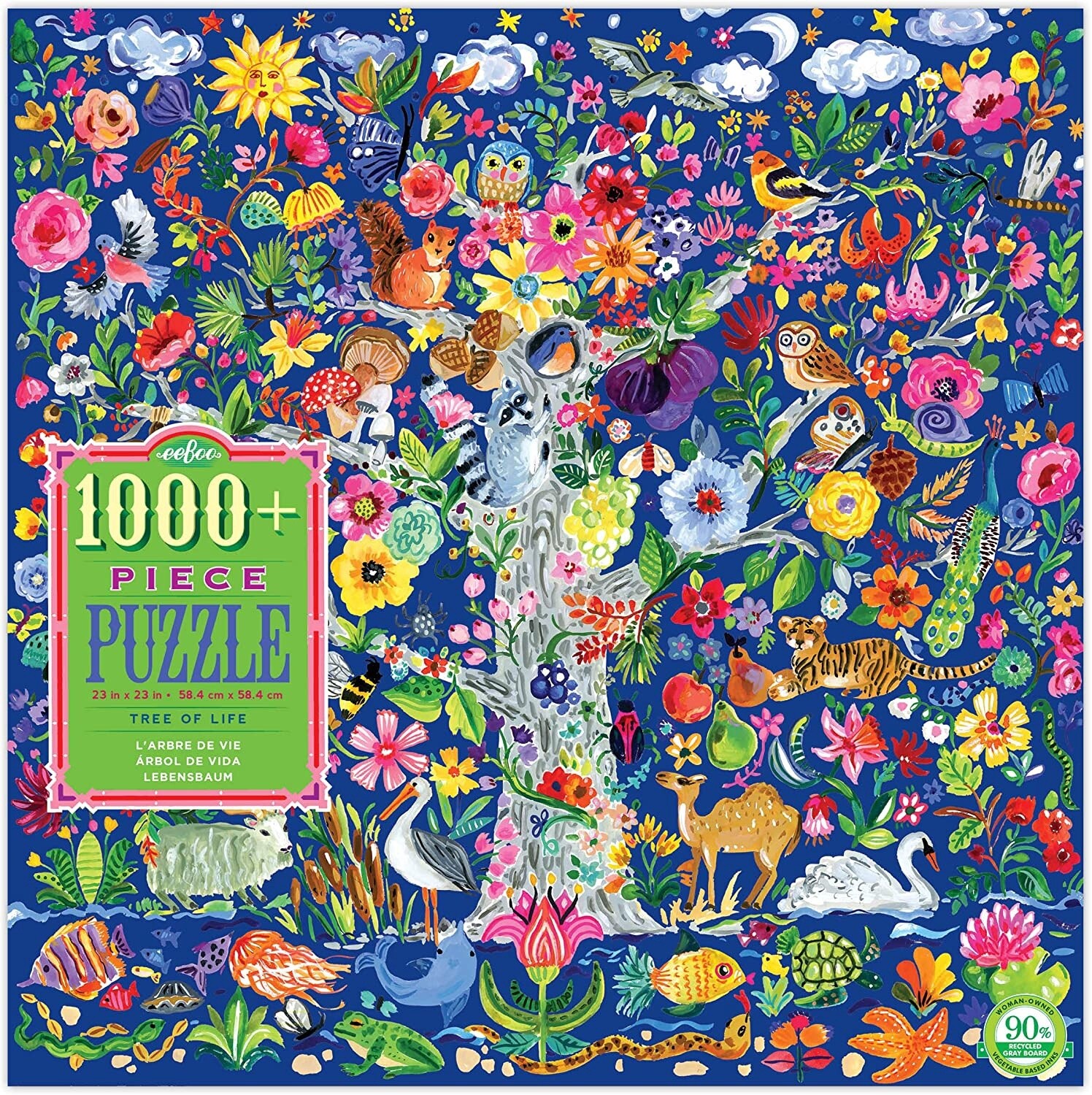 eeBoo 1000 piece square puzzle- Tree of Life