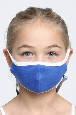 Kids Fabric Non-Medical Face Mask- Royal Blue