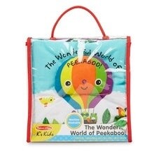 Melissa &amp; Doug wonderful world of peekaboo cloth book