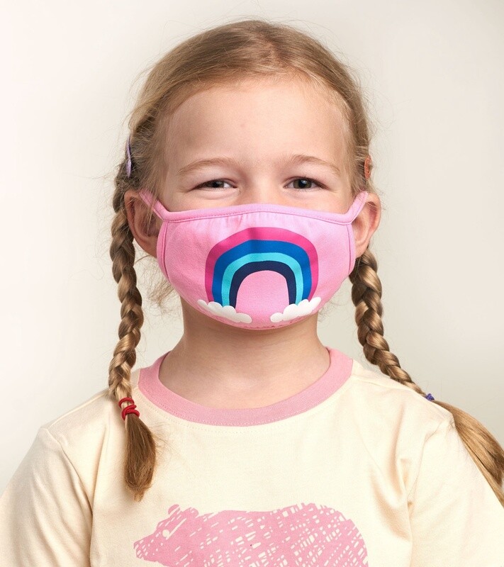 Hatley kids face mask- rainbow