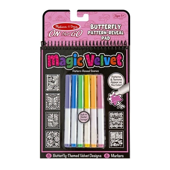 Melissa &amp; Doug on-the-go magic velvet book- butterfly