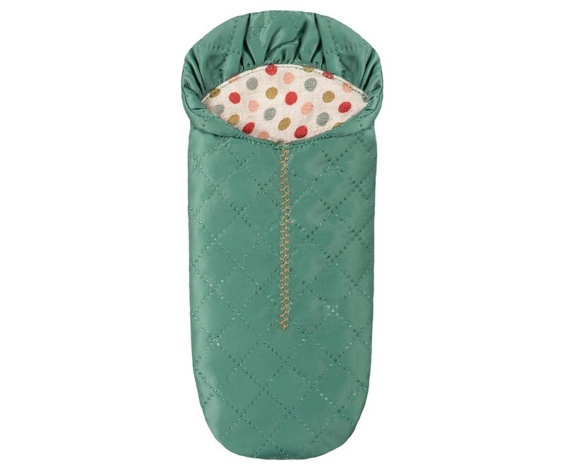 Maileg mouse sleeping bag- Teal