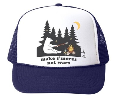 Bubu Infant S&#39;mores Not Wars Trucker Hat- Navy/White
