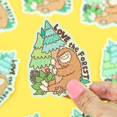 Love The Forest Bigfoot Sasquatch Vinyl Sticker