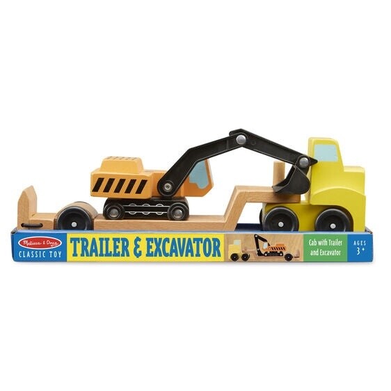 Melissa &amp; Doug trailer &amp; excavator