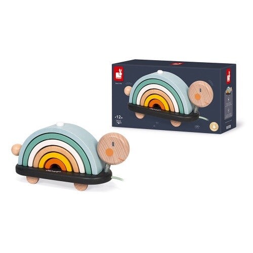 Janod Rainbow Turtle Pull Toy