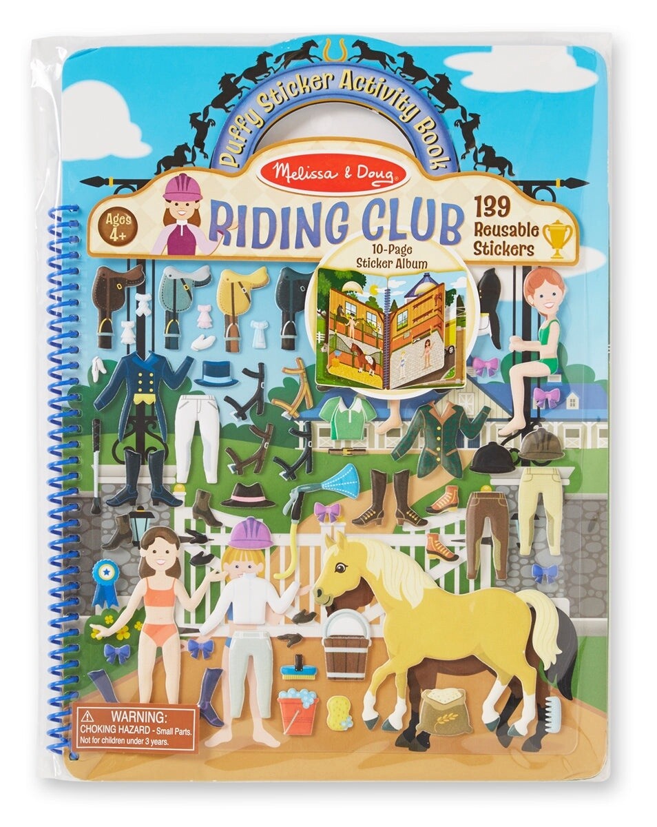 Melissa &amp; Doug puffy sticker activity book- riding club
