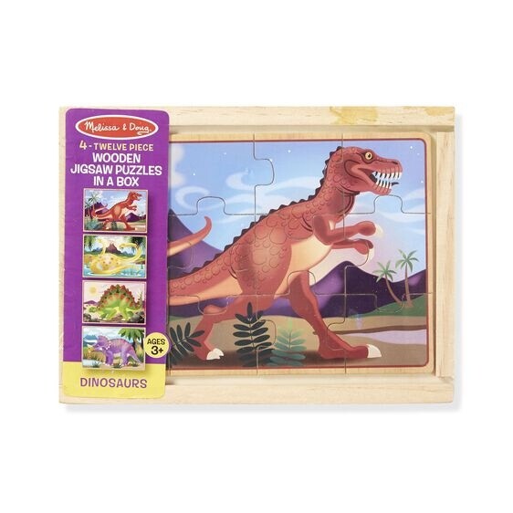 Melissa &amp; Doug dinosaur puzzles in a box