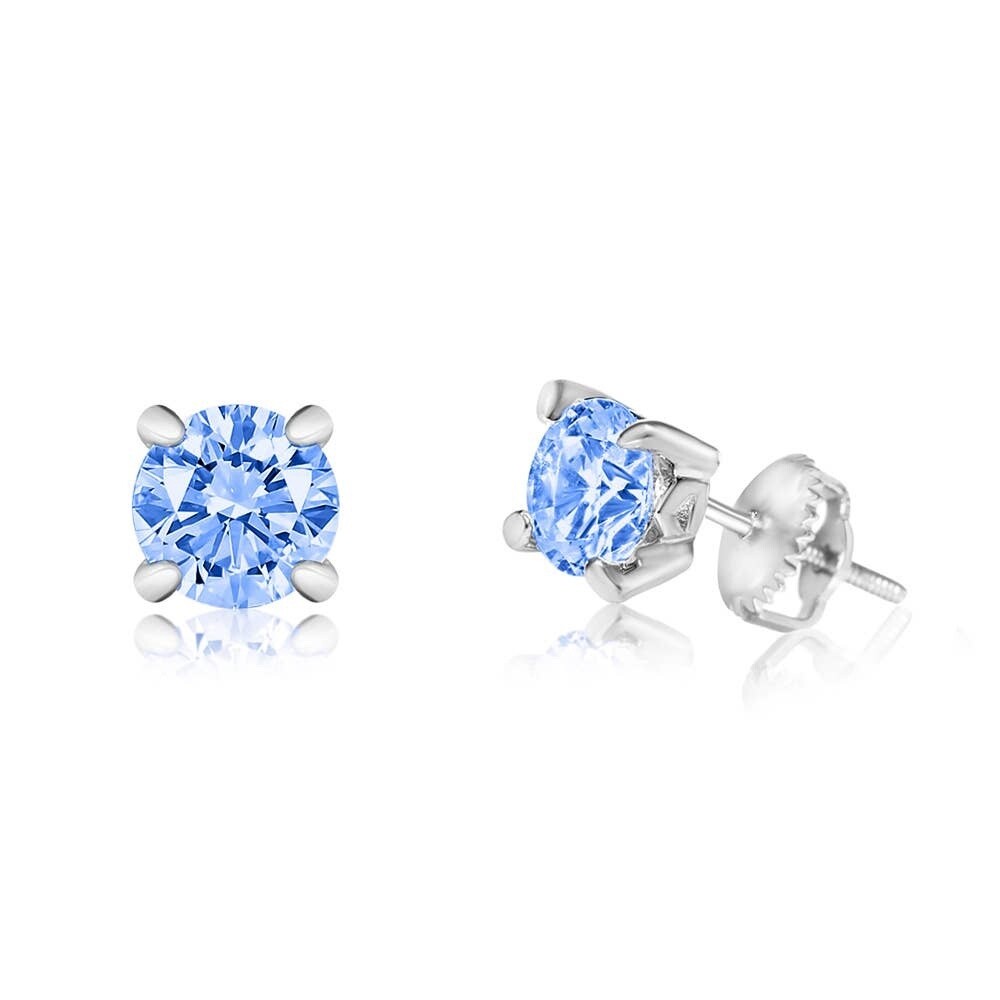 Chanteur - CZ December Birthstone Zircon Screwback Earrings