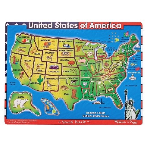 Melissa &amp; Doug USA sound map puzzle