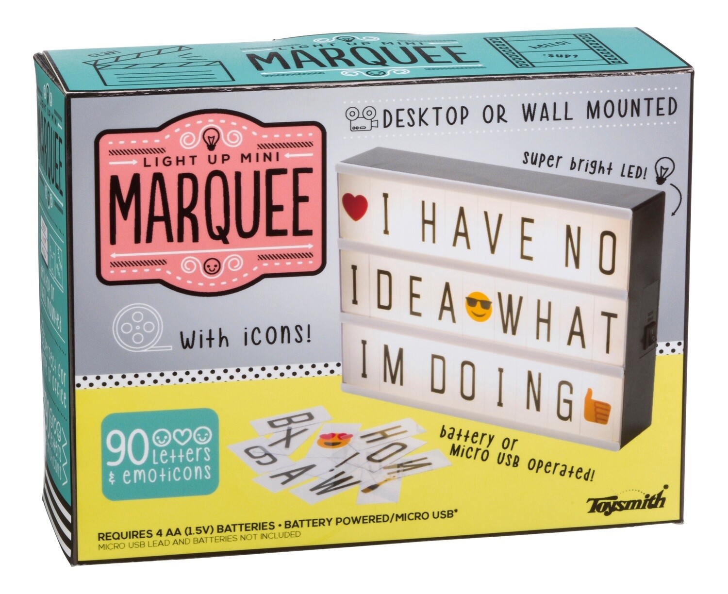 Light-up mini marquee