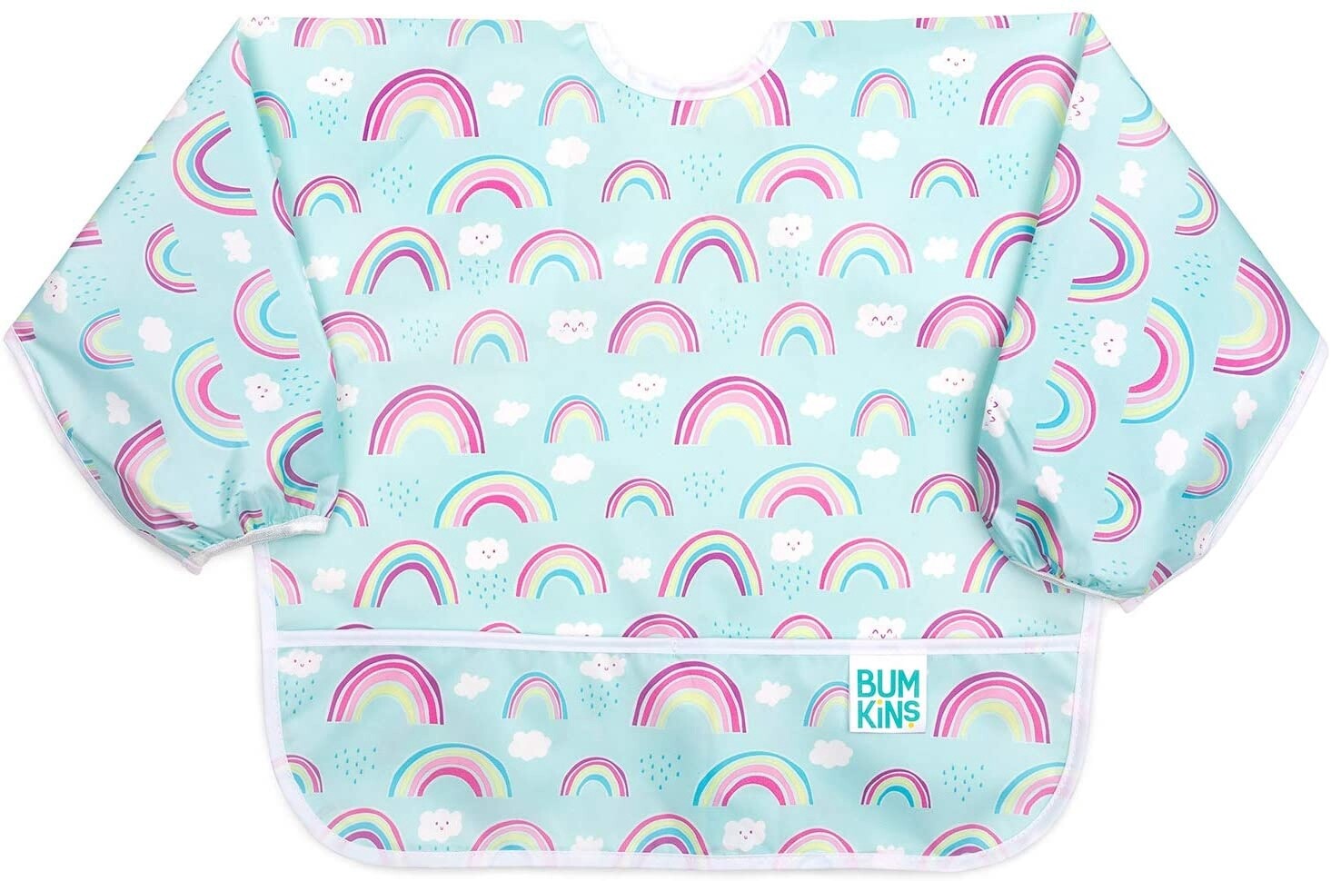 Bumkins sleeved bib- rainbows