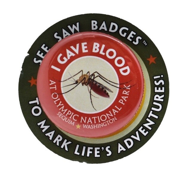Channel Craft See Saw Badge- I gave blood at Olympic National Park